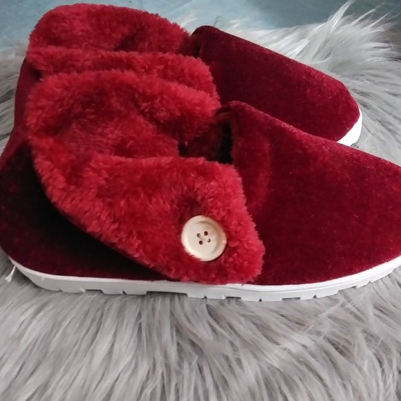 Womens Deluxe Fleece Slippers - Picture 3 of 5